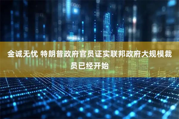 金诚无忧 特朗普政府官员证实联邦政府大规模裁员已经开始