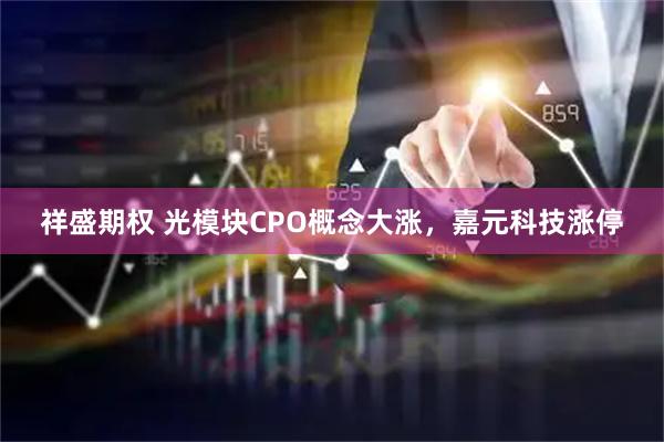 祥盛期权 光模块CPO概念大涨，嘉元科技涨停